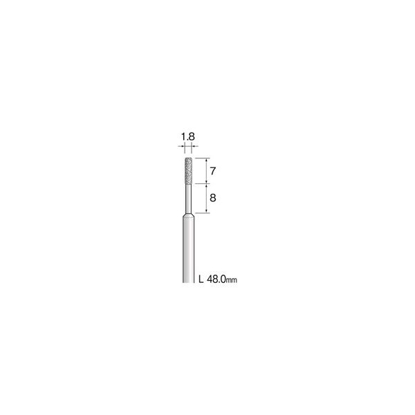 ミニター 電着ダイヤモンドバー #270 φ1.8 AD2414 1本（直送品）