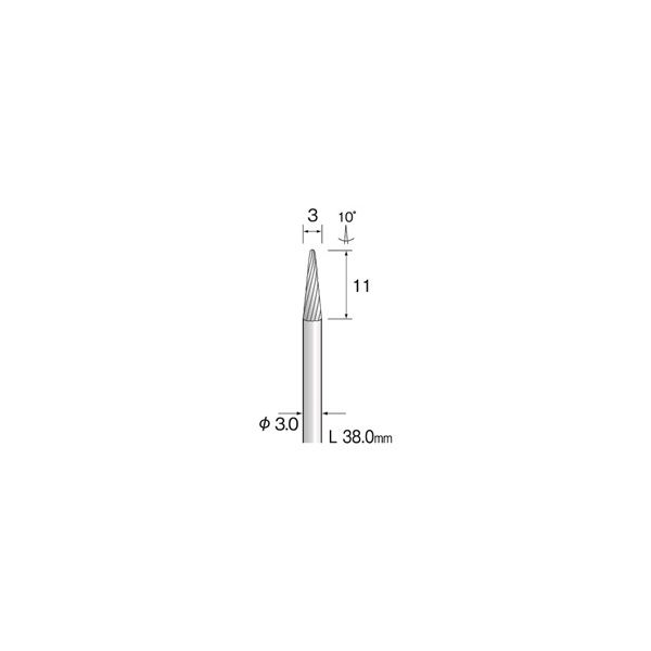 ミニター 超硬カッター スパイラルカット φ3 BC2141 1本(1個)（直送品）