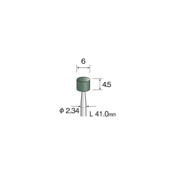ミニター グリーン砥石 GC #120 φ6 CA1081 1袋(10本)（直送品）