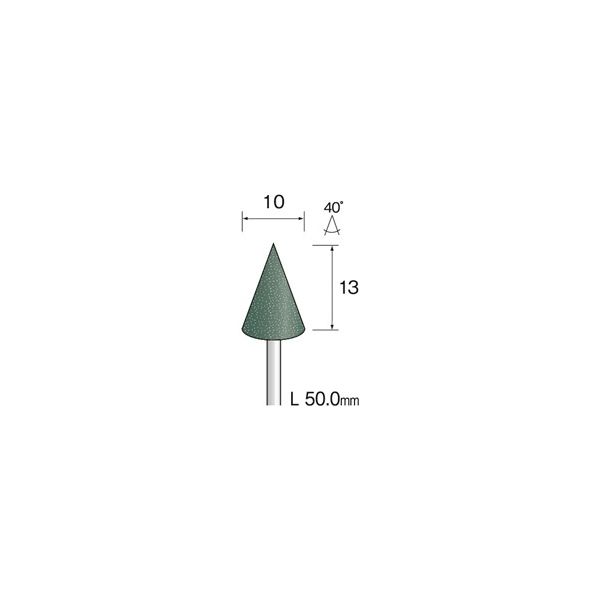 ミニター　グリーン砥石　ＧＣ　＃120　φ10　　CA1083　1袋（10本入）　　（直送品）