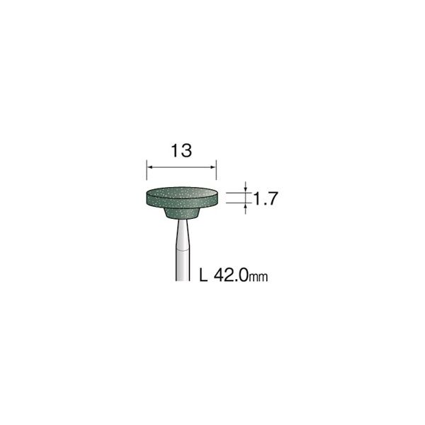 ミニター グリーン砥石 GC #120 φ13 CA1088 1袋(10本)（直送品）