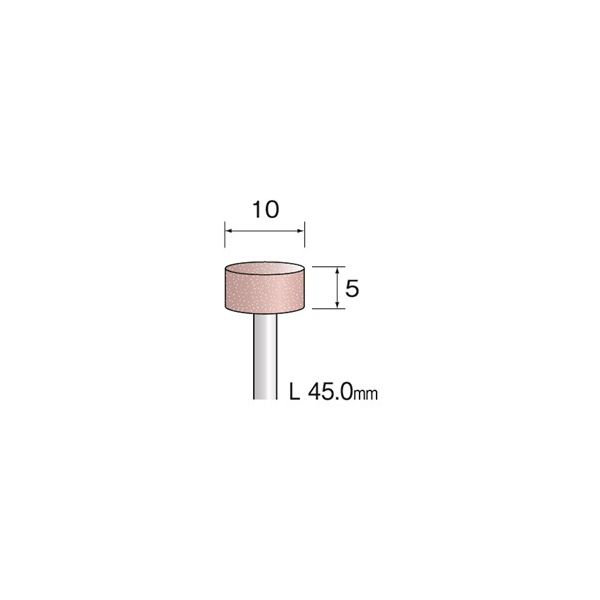 ミニター PAピンク砥石 #120 φ10 CA3392 1袋(10本)（直送品）