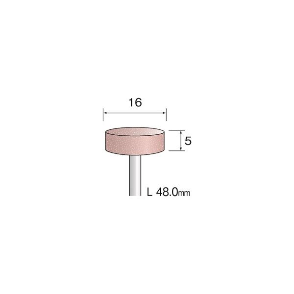 ミニター PAピンク砥石 #120 φ16 CA3394 1袋(10本)（直送品）