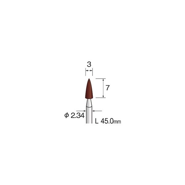 ミニター 研磨用ゴム砥石 GC ソフト #120 φ3 DB1101 1袋（10本）（直送品）