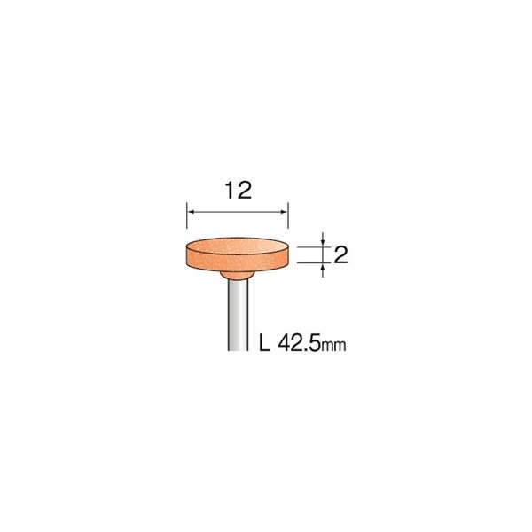 ミニター 研磨用ゴム砥石 WA ハード #220 φ12 DB1561 1袋（10本）（直送品）