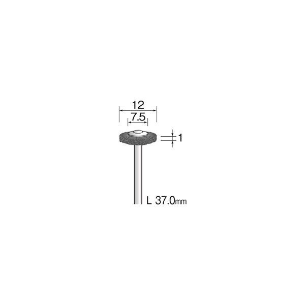 ミニター 毛ブラシ ホイール 豚毛 ハード φ12 FC1011 1袋（10個）（直送品）