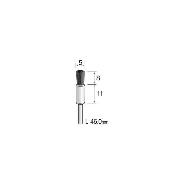 ミニター 毛ブラシ エンド 馬毛 ミディアム φ5 FC1532 1袋(10個)（直送品）