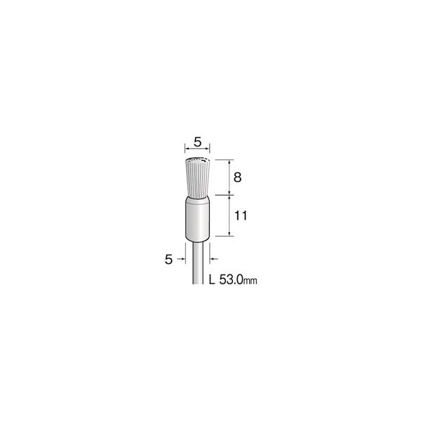 ミニター ナイロンブラシ エンド φ5 FC2003 1袋（10個）（直送品）