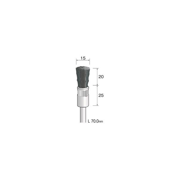 ミニター C砥粒入りナイロンブラシ エンド #120 φ15 FC2922 1袋(3個)（直送品）