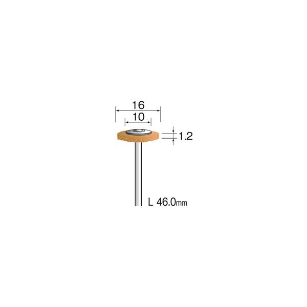 ミニター 金属ブラシ ホイール 真鍮 φ16 FC4032 1袋(10個)（直送品）