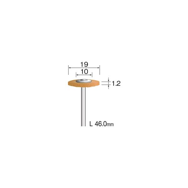 ミニター 金属ブラシ ホイール 真鍮 φ19 FC4044 1袋(10個)（直送品）