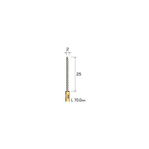 ミニター スパイラルホールブラシ 馬毛 φ2 FD2003 1本(1個)（直送品）