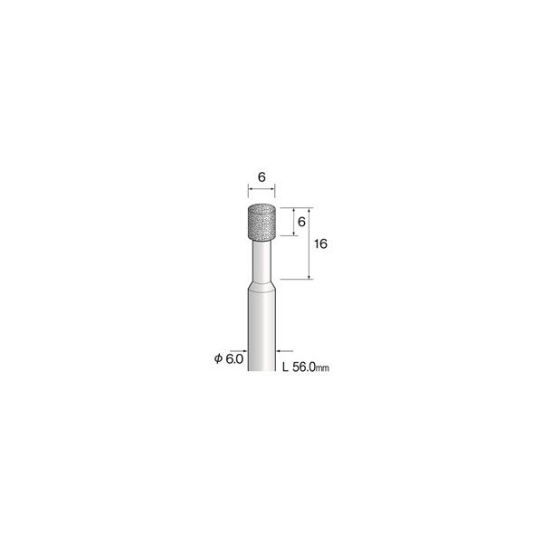 ミニター ハイセラミックダイヤモンドバー #100 φ6 JA1361 1本（直送品）