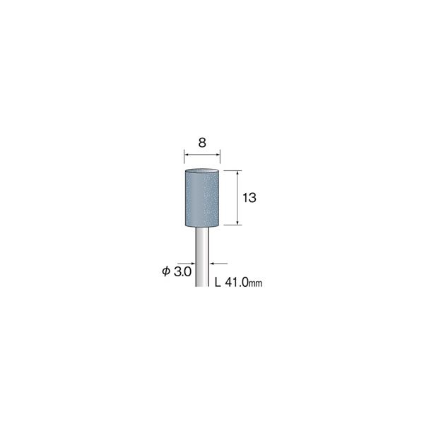 ミニター　精密砥石　ＳＡ砥粒　＃100　φ8　　JA3019　1袋（10本入）　　（直送品）