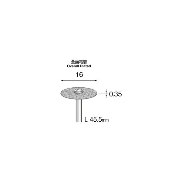 ミニター 電着ダイヤモンドカッティングディスク φ16 MC1113 1本(1個)（直送品）