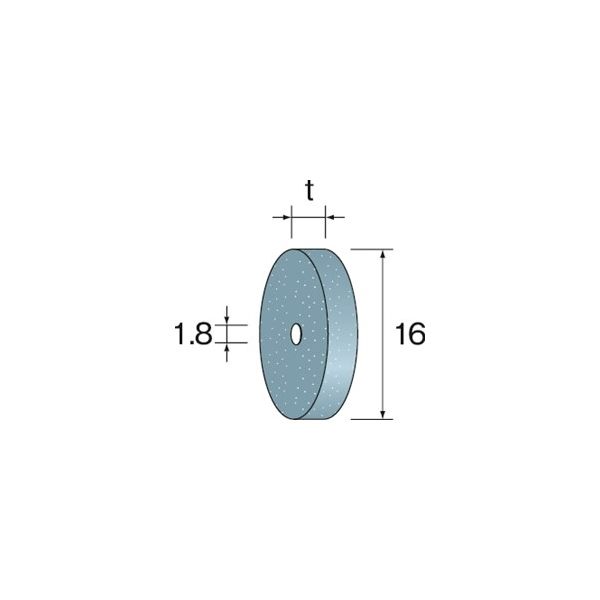 ミニター AC砥石ホイール #100 φ16×3 NA1702 1パック(10個)（直送品）