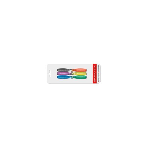 ピービ―スイスツールズ 6個入 レインボーシリーズ マルチクラフト マグネットホルダー 6色カラー パッケージ入 6100.MSETCN 1組(1個)（直送品）