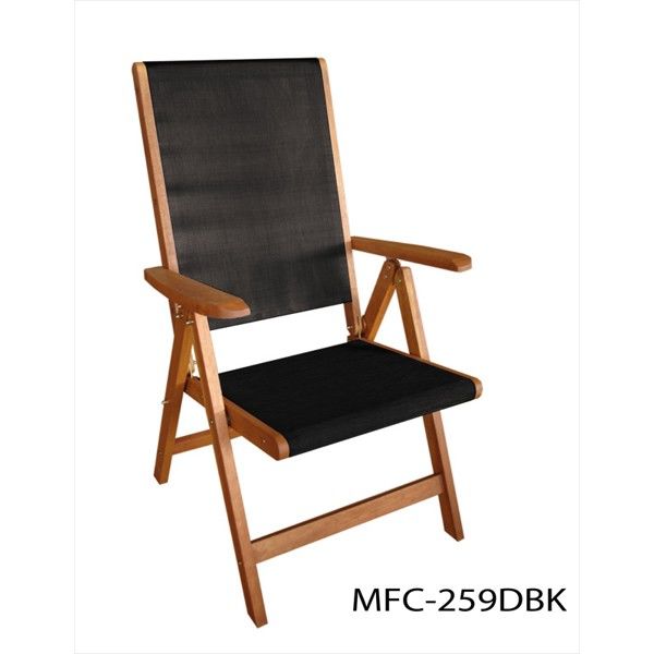 ガーデニング用品　YAMAZEN　Gardenmaster　フォールディングガーデンチェア　ナチュラル／ブラック　MFC-259D(BK　1台　（直送品）