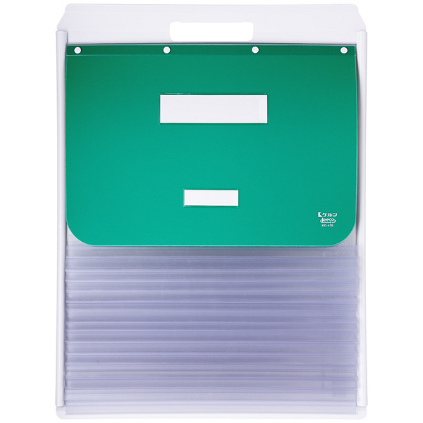 ケルン カーデックス B4 ペアポケット 13枚 グリーン KD404-G（直送品）
