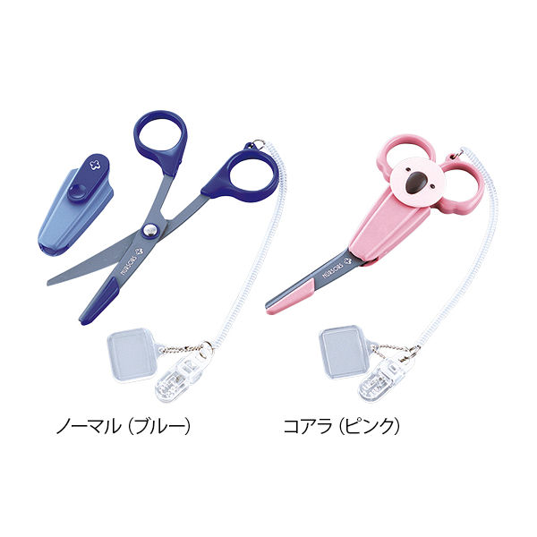 丸章工業 ハサミ (バンジーナーサス/コアラ/ピンク) NS-140SK 1セット(2個) 0-9531-03（直送品）