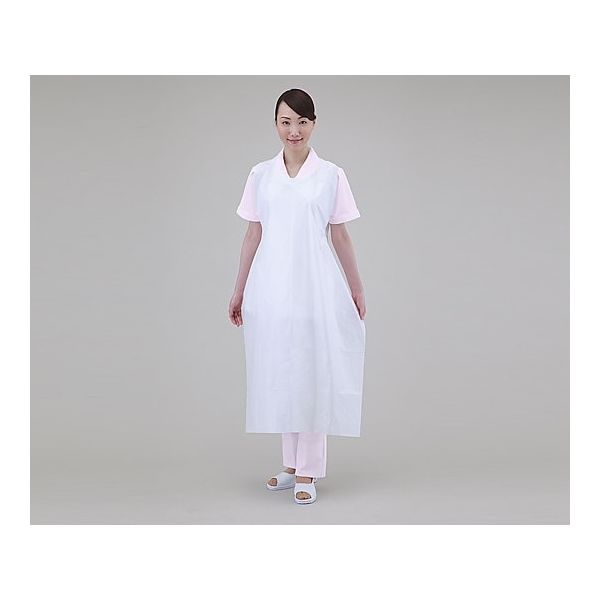 アズワン プロシェア・超エコPEエプロン(袖なし) 50枚入 ホワイト 1セット(300枚:50枚×6箱) 8-4400-01（直送品）