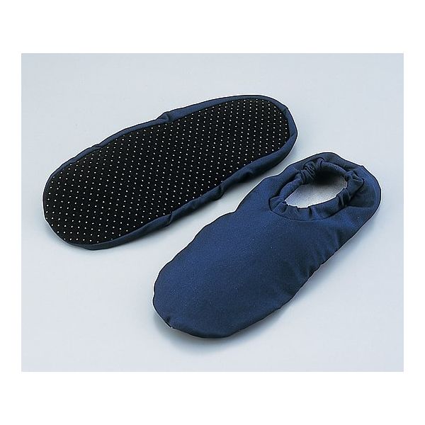 アズワン 上履きソックス(訪問介護用/ネイビー) 8-9253-01 1セット(4足:1足×4袋)（直送品）