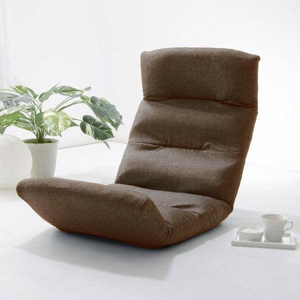 セルタン　座椅子　和楽の雲　上タイプ　幅540×奥行730～1380×高さ120～700mm　ダリアンブラウン　（直送品）
