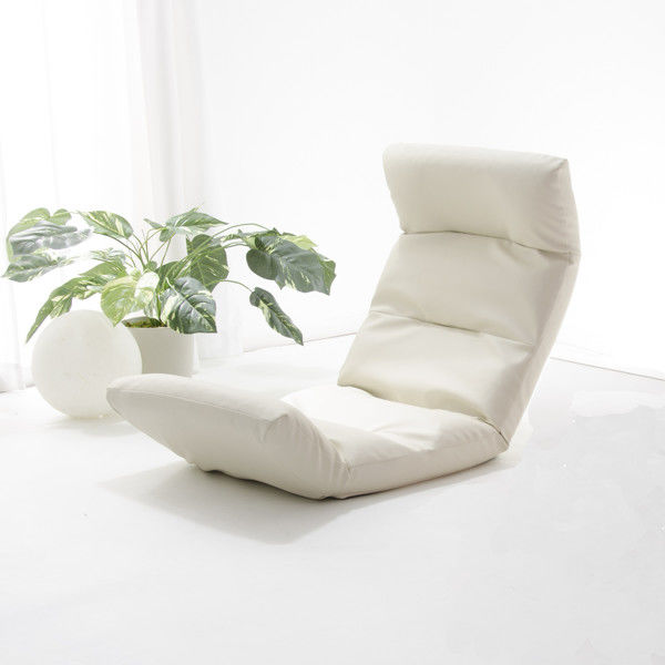 セルタン　座椅子　和楽の雲　上タイプ　幅540×奥行730～1380×高さ120～700mm　PVCホワイト　（直送品）