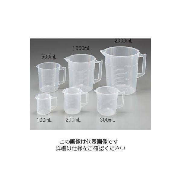 ニッコー・ハンセン ポリプロピレン手付きビーカー2000mL 1個 3007ー73 1-4622-16 1セット(10個)（直送品）