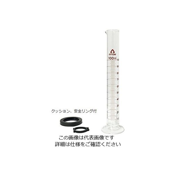 アズワン メスシリンダー(硬質ガラス) 100mL 6-231-06 1セット(5個)（直送品）