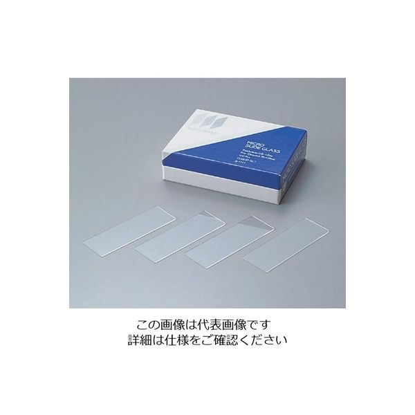 松浪硝子工業 白スライドグラス　切放Ｎｏ．１　１００枚入 S1126 1セット(500枚：100枚×5箱) 2-154-03