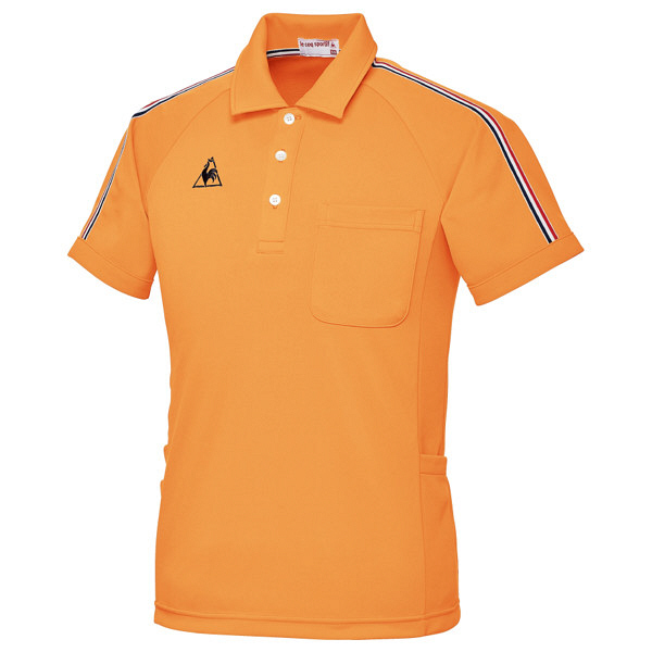 ルコックスポルティフ　ユニセックスニットシャツ　オレンジ　S　UZL3043　1枚　　（直送品）