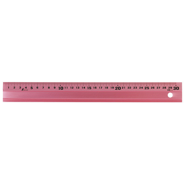 シンワ測定 アルミ直尺 アル助 ペールピンク 30cm 65416 1箱（20本入）（直送品）