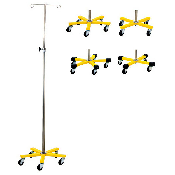 松吉医科器械 マイスコカラーガートル台（4脚）黄 MY-165Y MY-165YN-B 1台 01-4820-01（直送品）