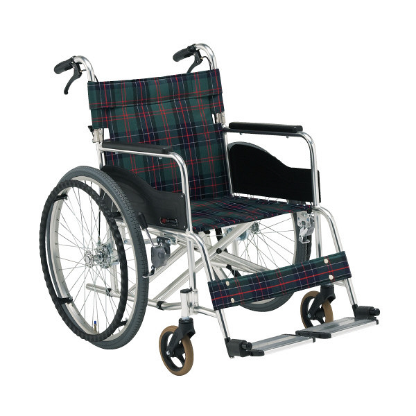 松永製作所 車いす（自走・アルミ）背折れ・ワイド AR-280 1台 23-2515-01-03（直送品）