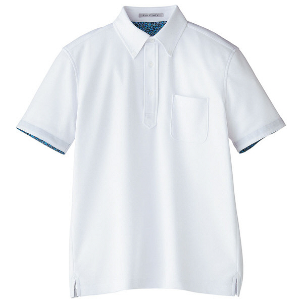 ボンマックス メンズ吸水速乾ポロシャツ（花柄A） ホワイト LL FB5024M（直送品）