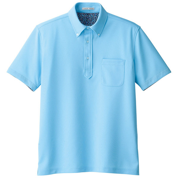 ボンマックス メンズ吸水速乾ポロシャツ（花柄A） ブルー L FB5024M（直送品）