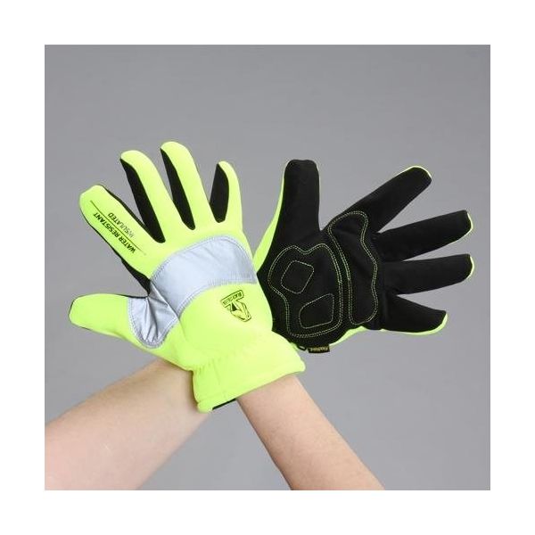 エスコ [L] 手袋(防水防寒/合成皮革・スパンデックス) EA915G-56 1セット(2双)（直送品）
