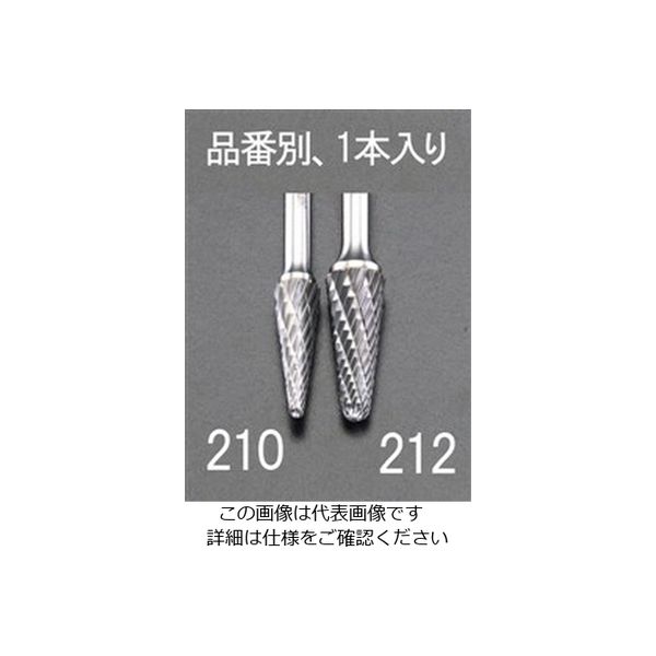 エスコ 10x27mm/ 6mm軸 超硬カッター(鉄・鋳物用) EA819JC-210 1セット(2本)（直送品）