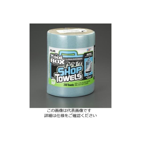 エスコ 254x305mm 工業用ワイパー(詰替え用/中厚) EA929AC-46A 1セット(400枚:200枚×2バッグ)（直送品）