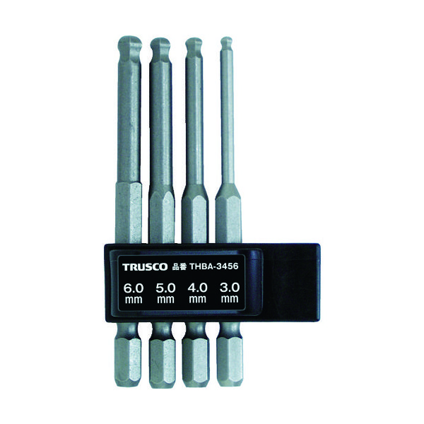 トラスコ中山 TRUSCO ボールポイント六角ビット4本組セット THBA-3456 1セット 765-2224（直送品）