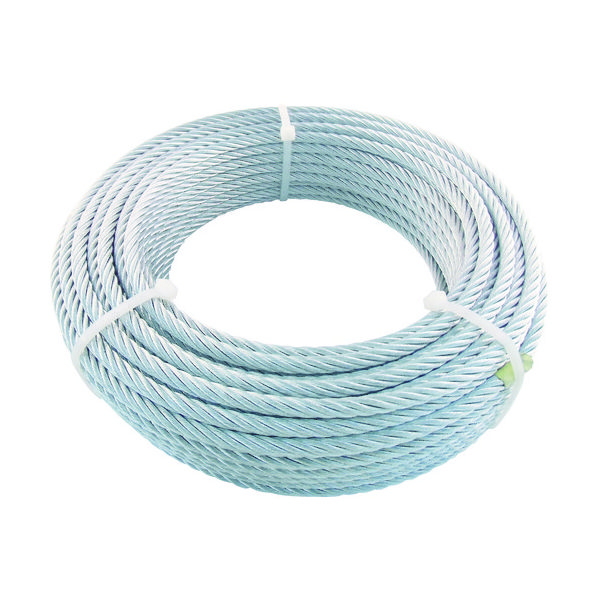 トラスコ中山 TRUSCO JIS規格品メッキ付ワイヤロープ (6X19)Φ6mmX10m JWM-6S10 1巻 759-9480（直送品）