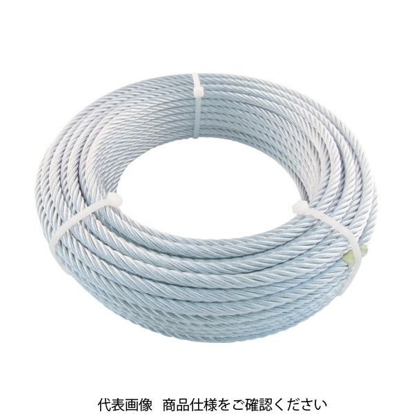 トラスコ中山 TRUSCO JIS規格品メッキ付ワイヤロープ (6X24)Φ12mmX30m JWM-12S30 1巻 759-9463（直送品）