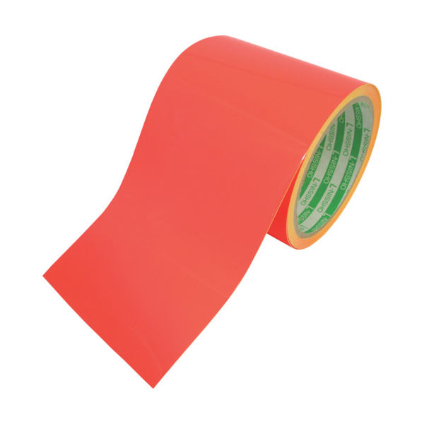 日東電工 日東エルマテ 蛍光テープ 90mm×5m レッド LK-90R 1巻 495-5714（直送品）