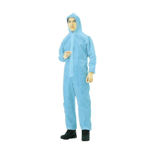 トラスコ中山 TRUSCO 不織布使い捨て保護服 Mサイズ ブルー TPC-M-B 1着 763-8167（直送品）