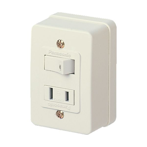 パナソニック Panasonic コンセント付タンブラスイッチ WS3901WP 1個 763-2428（直送品）
