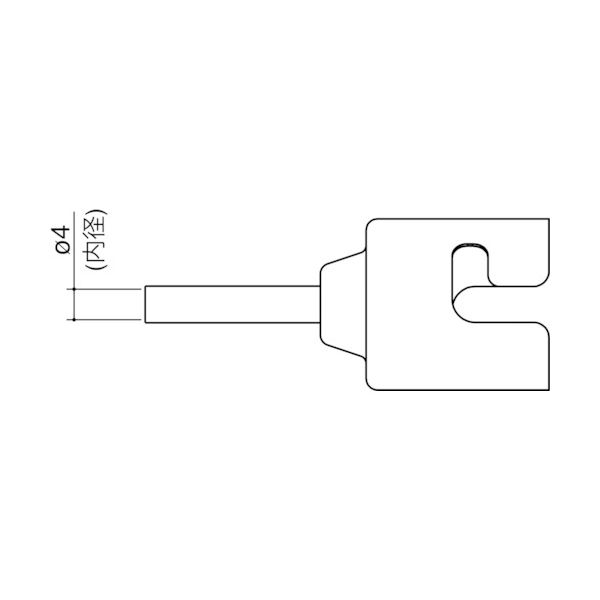 白光 ノズル シングル 4MM N51-02 1本(1個) 753-5163（直送品）