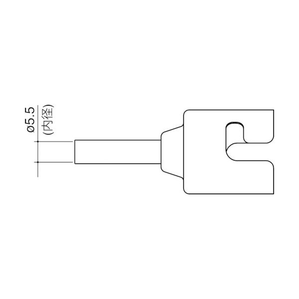 白光 ノズル シングル 5.5MM N51-03 1本(1個) 753-5171（直送品）