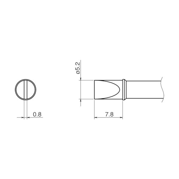 白光 こて先/5.2D型 T31-01D52 1本(1個) 751-7084（直送品）