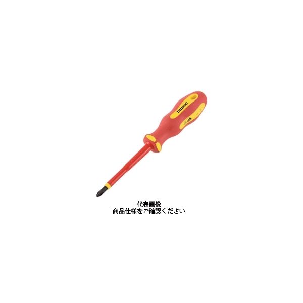 トラスコ中山 TRUSCO 絶縁ドライバー(マグネット入り)(+NO.0X60mm) TZD-0-60 1本 762-3712（直送品）